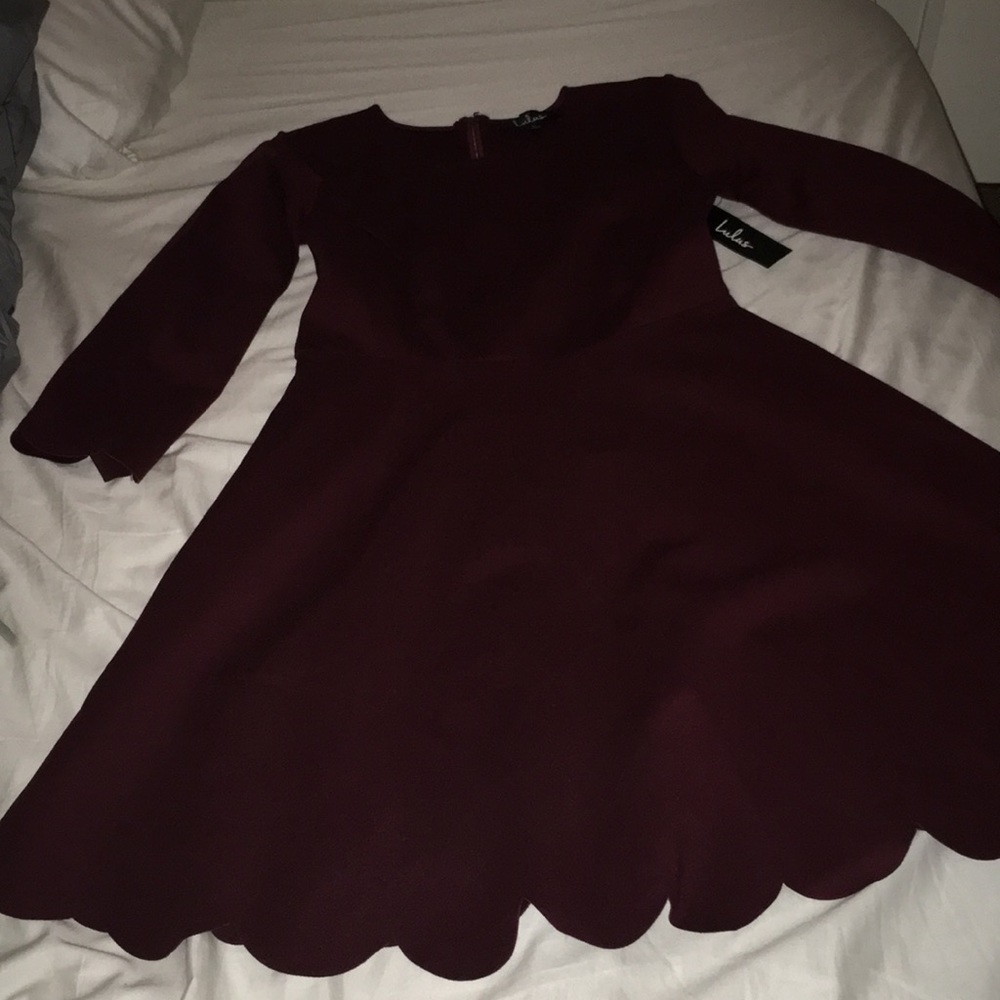 NWT Lulu’s Skater Dress with Scalloped Edges